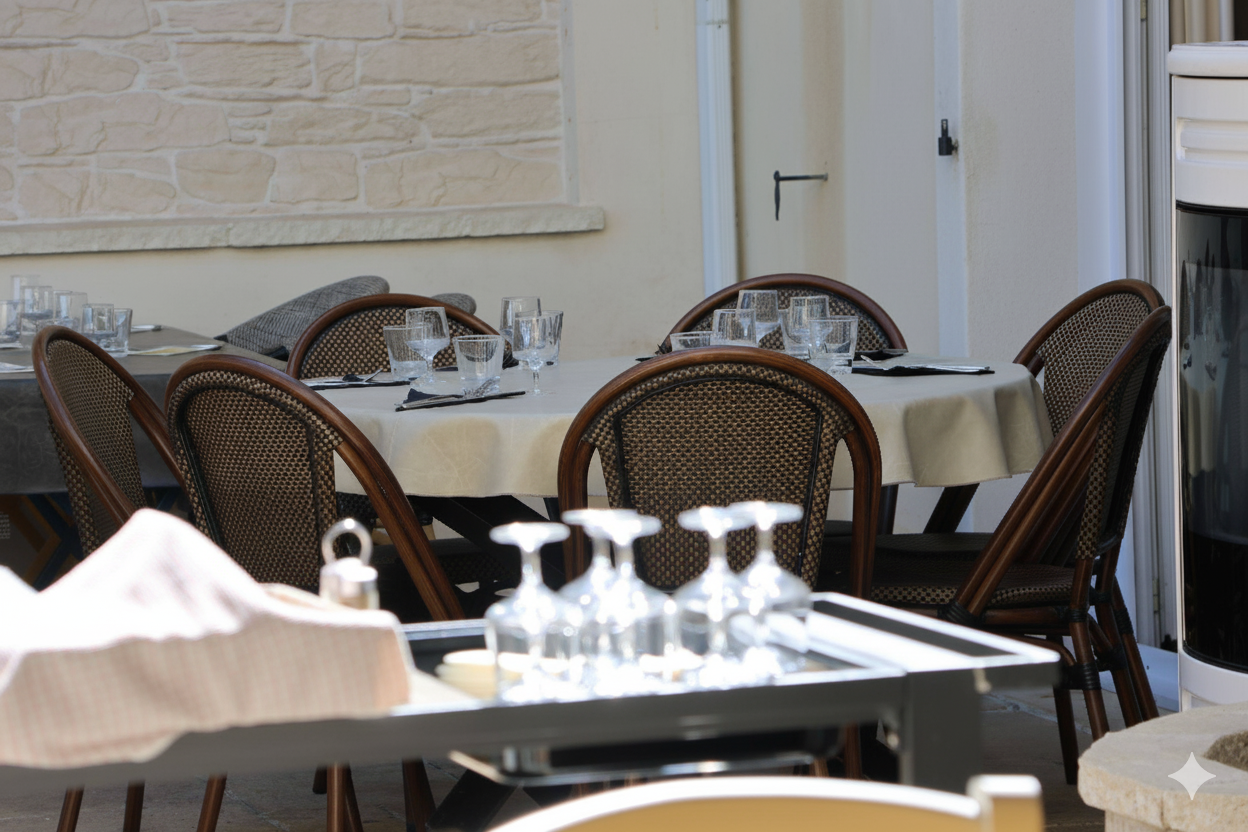 Table exterieure du restaurant cholet